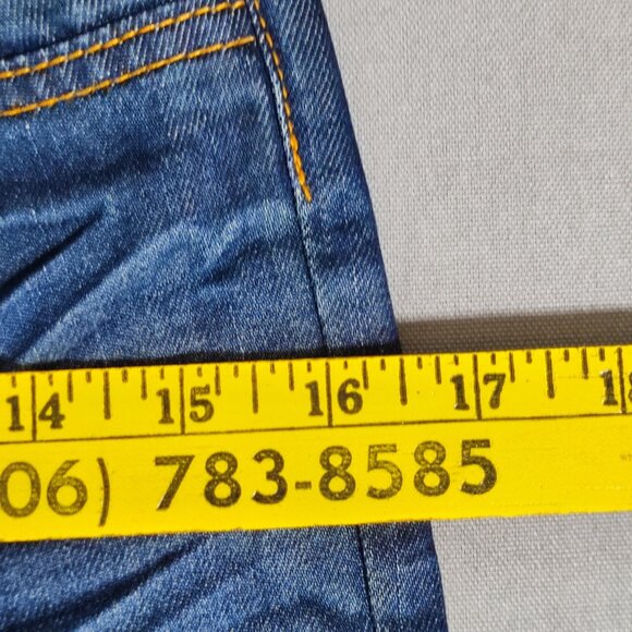 Parasuco selvedge jeans bootcut women's junior sz 12 (27) hard washed ink blue - Picture 10 of 13